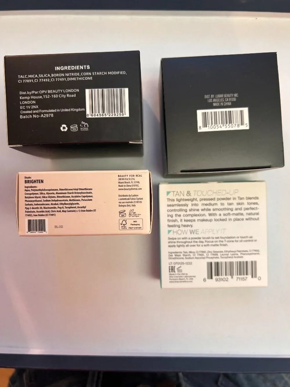 BNIB 4-Pc Luxury Setting Powder Lot-OPV Beauty,Lunar Beauty,Beauty for Real,OFRA